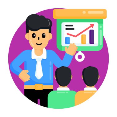 Ofiste çalışan iş ekibi. vektör illüstrasyonu