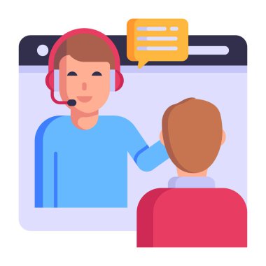 Çağrı merkezi. Web simgesi