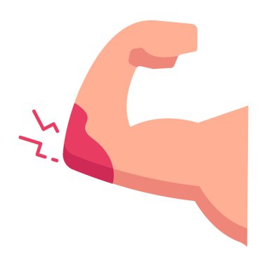 El yaralanması ikonu. vektör illüstrasyonu