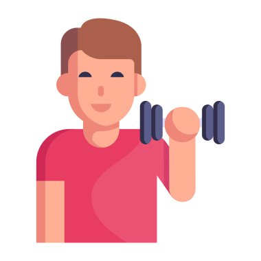 Dambıl vektör illüstrasyon tasarımlı adam