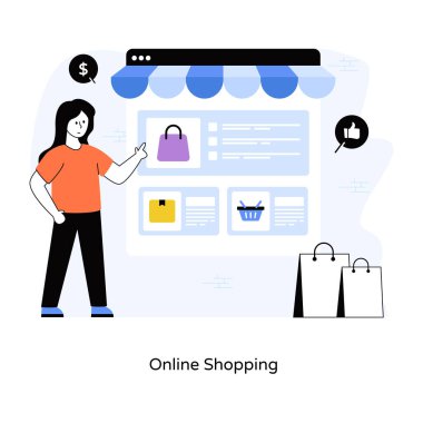 İnternetten alışveriş. Web simgesi