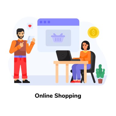 İnternetten alışveriş. Web simgesi