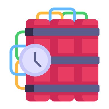 Alarm saat vektör illüstrasyon tasarımı içeren okul çantası