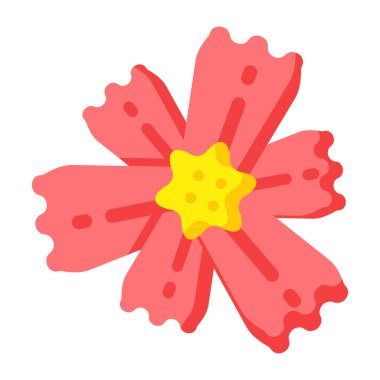 şirin çiçek vektör çizimi tasarımı