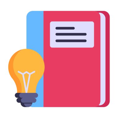 Ampul vektör illüstrasyon tasarımı içeren kitap