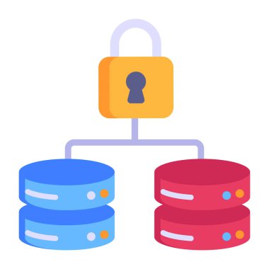 veri depolama kavramı simge tasarımı, vektör illüstrasyonu  