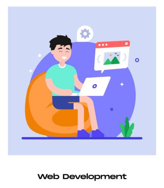 Web geliştirme, vektör illüstrasyonu