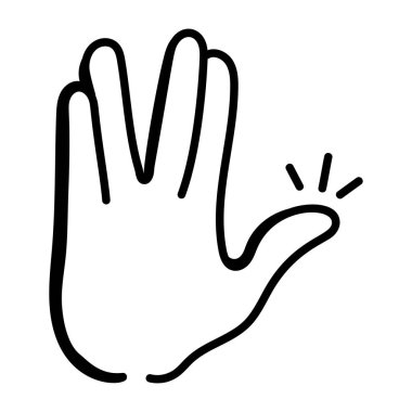 El hareketi ikonu. özet vektör illüstrasyon sembolü