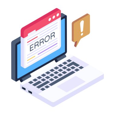 Ekranda mesaj ve metin olan dizüstü bilgisayar. vektör illüstrasyonu