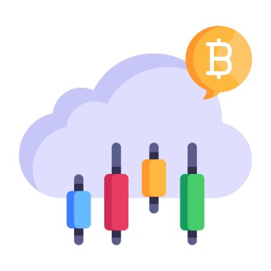 bulut hesaplama ve teknoloji simgesi vektör illüstrasyon tasarımı