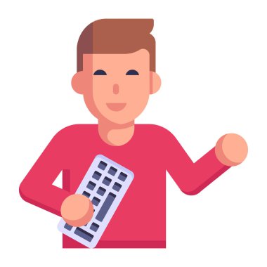 Aygıt tasarımı olan adam, vektör illüstrasyonu