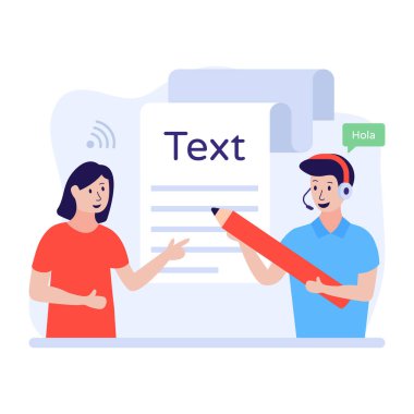 Pano ve kalem vektör illüstrasyon tasarımlı kadın