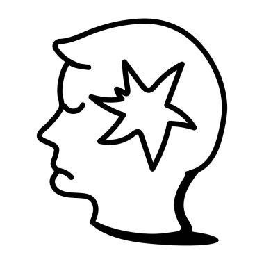 Yıldızlı bir kadının vektör çizimi