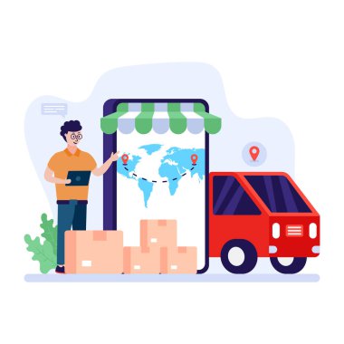 servis tasarımı, vektör illüstrasyon eps10 grafiği