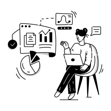 iş konsepti, çevrimiçi eğitim ve strateji