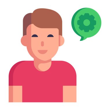 Man avatar vektör illüstrasyonu