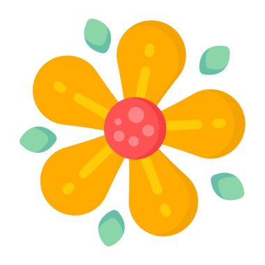 çiçek simgesi vektör illüstrasyonu