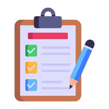 Kontrol listesi ikon vektör illüstrasyon tasarımlı pano