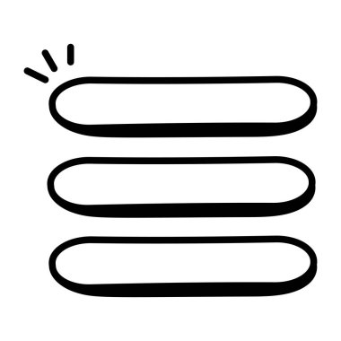 Beyaz arkaplan üzerindeki çizgilerin vektör illüstrasyonu