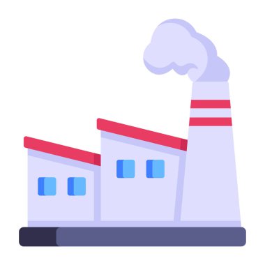 Fabrika Binası. Vektör illüstrasyonu