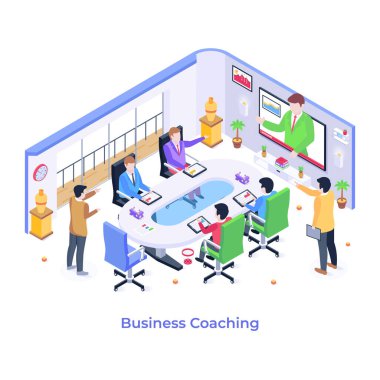 Dizüstü bilgisayarlar ve dizüstü bilgisayar vektör illüstrasyon tasarımı ile çalışan izometrik insanlar