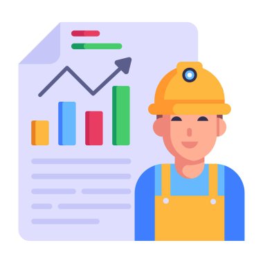 Kask vektör illüstrasyon tasarımı olan işçiler