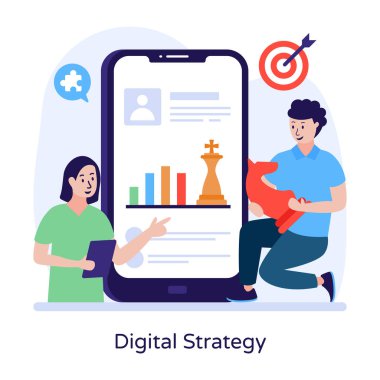 Dizüstü bilgisayar vektör illüstrasyon tasarımı ile çalışan iş adamları