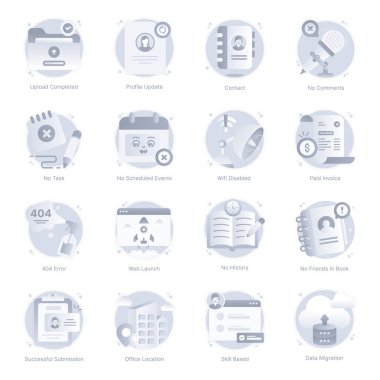 Beyaz arka plan üzerinde iş simgeler kümesi. Vektör çizim