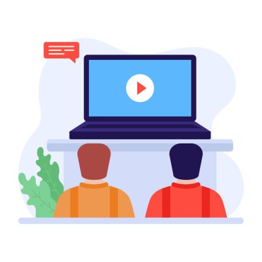 webinar çevrimiçi video yayını. İki kişi.