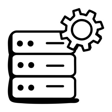 veritabanı. Web simgesi basit illüstrasyon