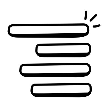 Tek bir çizgi simgesinin vektör illüstrasyonu