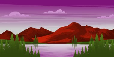 Vektör illüstrasyon tasarımı, doğa arkaplanı