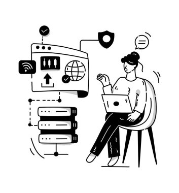 Sosyal medya simgeleri ayarlandı. vektör illüstrasyonu