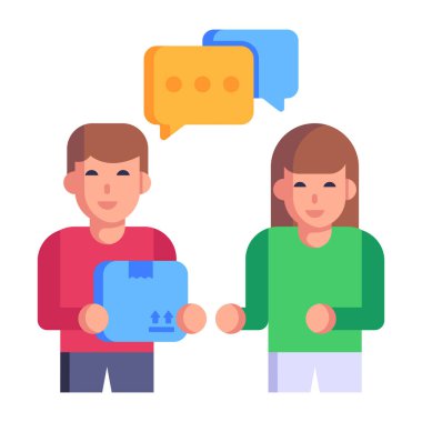 Sosyal medya kavramı, vektör çizim