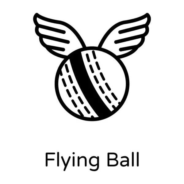 Bola Voladora Icono Web Diseño Simple — Vector de stock