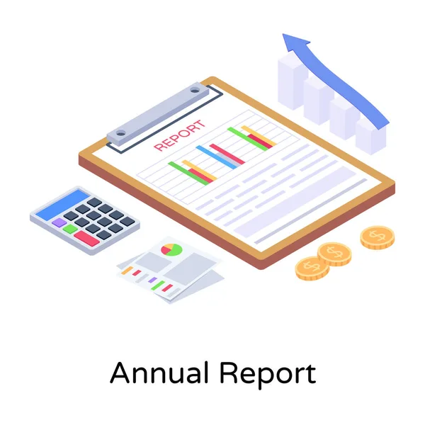 レポートのフラットデザインベクトル図 — ストックベクタ