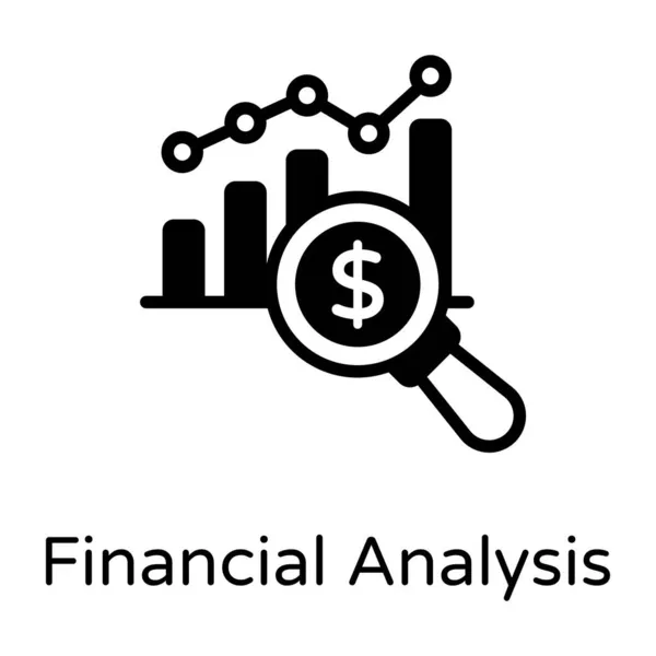 Grafico Concetto Finanziario Illustrazione Vettoriale — Vettoriale Stock