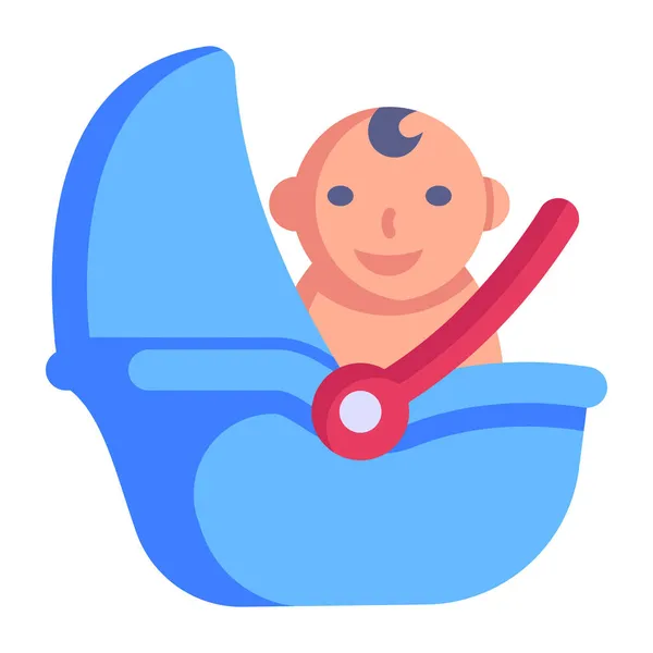 Babydusche Ikone Cartoon Illustration — Stockvektor