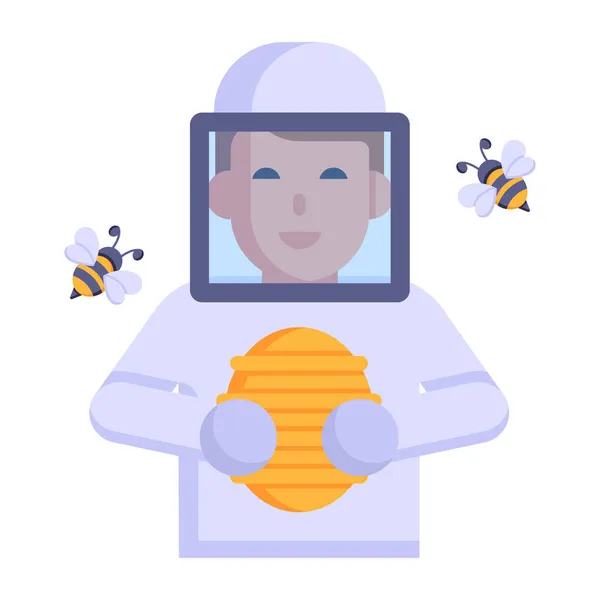 Σχεδιασμός Εικονογράφησης Φορέα Μελισσοκόμου — Διανυσματικό Αρχείο