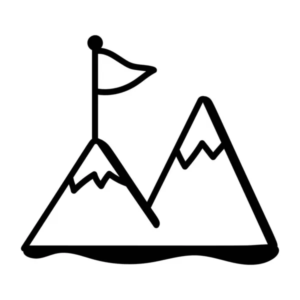 Montagne Icône Web Illustration Simple — Image vectorielle