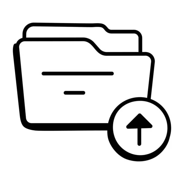 Icono Carpeta Archivos Ilustración Vectorial — Vector de stock