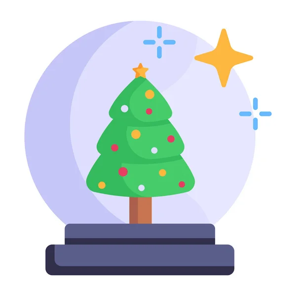 Weihnachtsbaum Ikone Vektor Illustration — Stockvektor