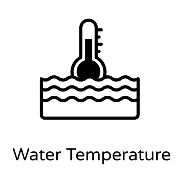 Ontwerp Van Waterthermometer Vector Illustratie — Stockvector
