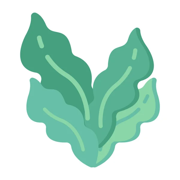Färska Gröna Blad Isolerad Ikon Vektor Illustration Design — Stock vektor
