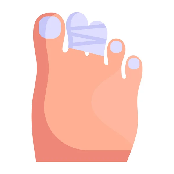 Векторная Иллюстрация Дизайна Сломанных Пальцев Ног — стоковый вектор