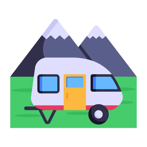 Camper Icône Web Design Simple — Image vectorielle