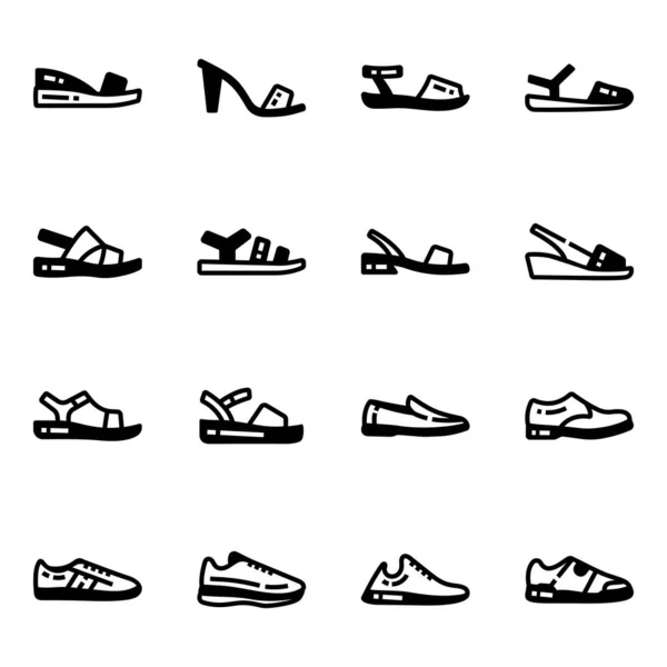 Schuhe Web Ikone Einfaches Design — Stockvektor