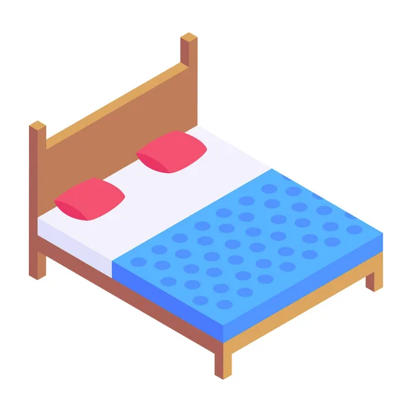 Bed Web Icon Simple Illustration — Stock Vector