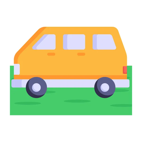 Autobús Icono Web Ilustración Simple — Vector de stock