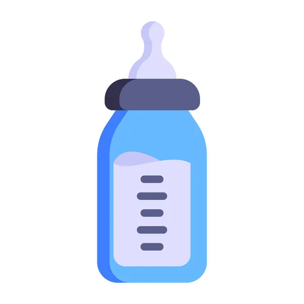 Babyflaschen Symbolvektor Futterdose Mit Schnuller Milch Brustwarzen Und Mehr — Stockvektor